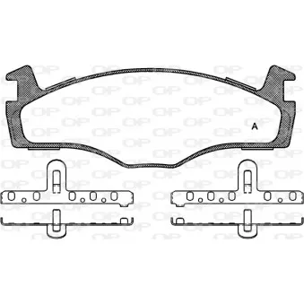 Jeu de 4 plaquettes de frein avant OPEN PARTS BPA0171.60