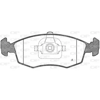 Jeu de 4 plaquettes de frein avant OPEN PARTS BPA0172.35