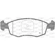 Jeu de 4 plaquettes de frein avant OPEN PARTS BPA0172.35 - Visuel 2