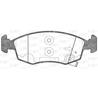 Jeu de 4 plaquettes de frein avant OPEN PARTS BPA0172.50