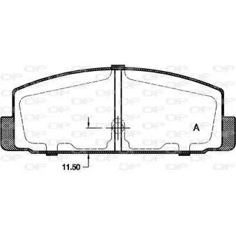 Jeu de 4 plaquettes de frein arrière OPEN PARTS BPA0179.30