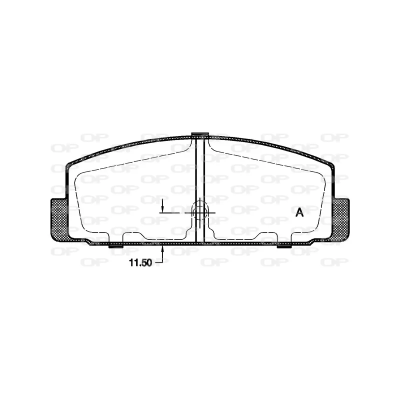 Jeu de 4 plaquettes de frein arrière OPEN PARTS BPA0179.30