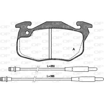 Jeu de 4 plaquettes de frein avant OPEN PARTS BPA0192.34