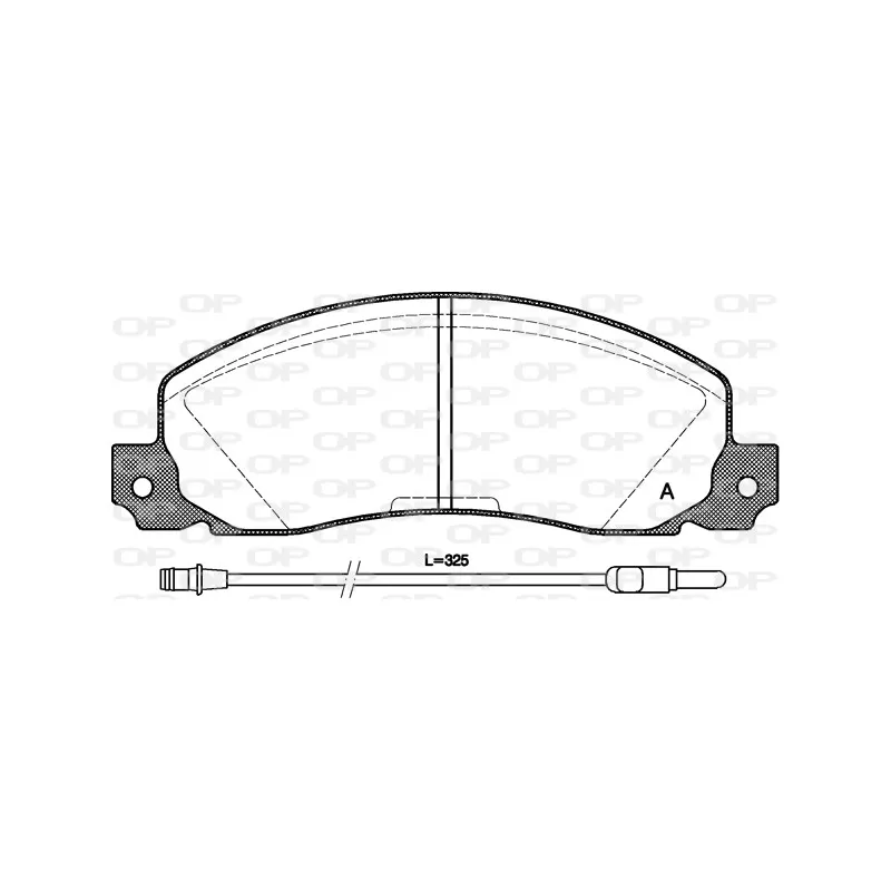 Jeu de 4 plaquettes de frein avant OPEN PARTS BPA0202.02