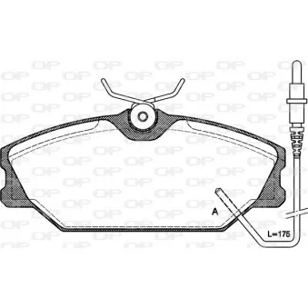 Jeu de 4 plaquettes de frein avant OPEN PARTS BPA0208.02