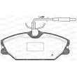 Jeu de 4 plaquettes de frein avant OPEN PARTS BPA0208.12 - Visuel 1