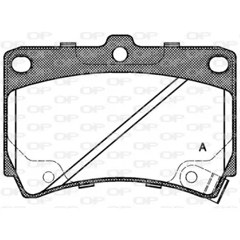 Jeu de 4 plaquettes de frein avant OPEN PARTS BPA0212.42