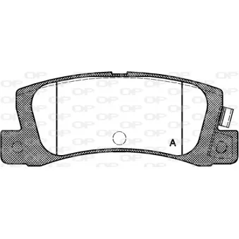 Jeu de 4 plaquettes de frein arrière OPEN PARTS BPA0214.02