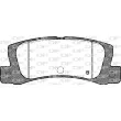 Jeu de 4 plaquettes de frein arrière OPEN PARTS BPA0214.02 - Visuel 2