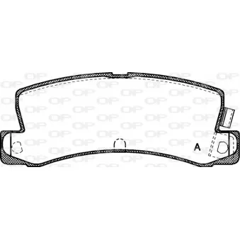 Jeu de 4 plaquettes de frein arrière OPEN PARTS BPA0214.04