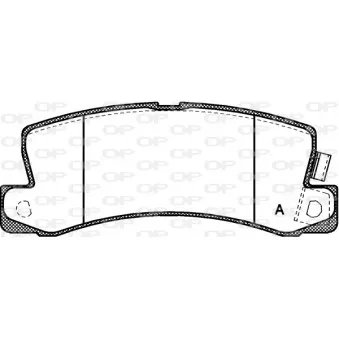 Jeu de 4 plaquettes de frein arrière OPEN PARTS