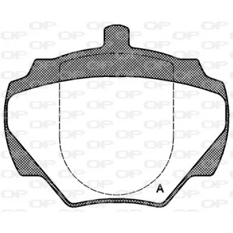 Jeu de 4 plaquettes de frein arrière OPEN PARTS BPA0222.00