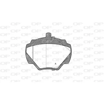 Jeu de 4 plaquettes de frein arrière OPEN PARTS BPA0222.10
