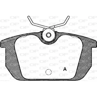 Jeu de 4 plaquettes de frein arrière OPEN PARTS BPA0231.00