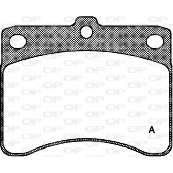 Jeu de 4 plaquettes de frein avant OPEN PARTS BPA0232.00