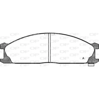 Jeu de 4 plaquettes de frein avant OPEN PARTS BPA0236.02