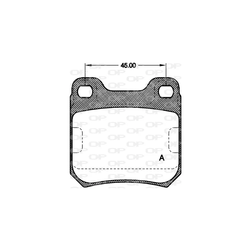 Jeu de 4 plaquettes de frein arrière OPEN PARTS BPA0239.00