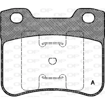 Jeu de 4 plaquettes de frein avant OPEN PARTS BPA0247.10