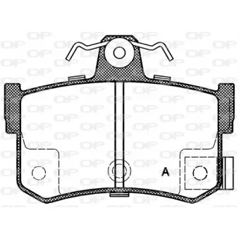 Jeu de 4 plaquettes de frein arrière OPEN PARTS BPA0251.12