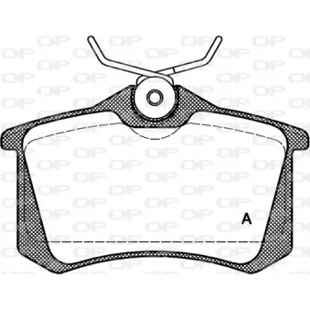 Jeu de 4 plaquettes de frein arrière OPEN PARTS BPA0263.01