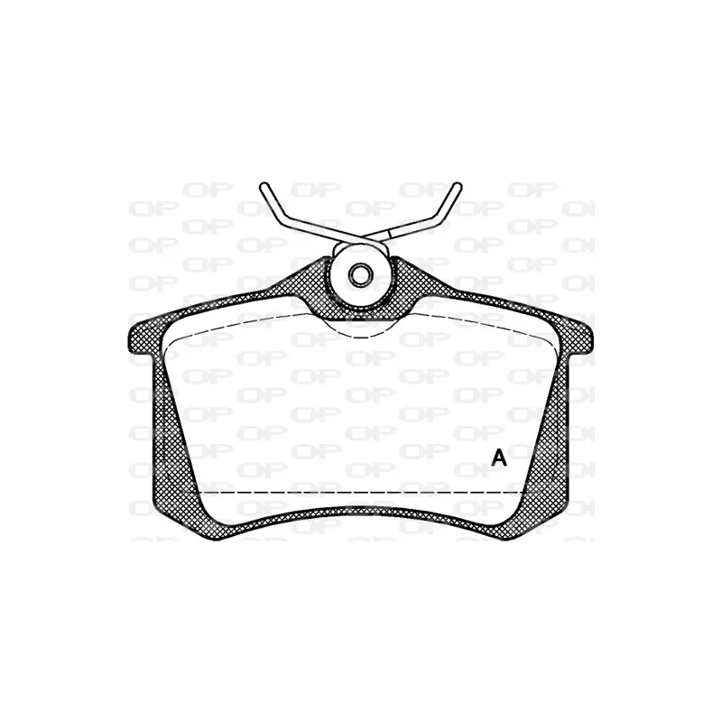 Jeu de 4 plaquettes de frein arrière OPEN PARTS BPA0263.01