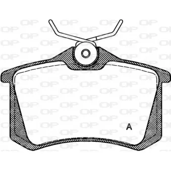 Jeu de 4 plaquettes de frein arrière OPEN PARTS BPA0263.10