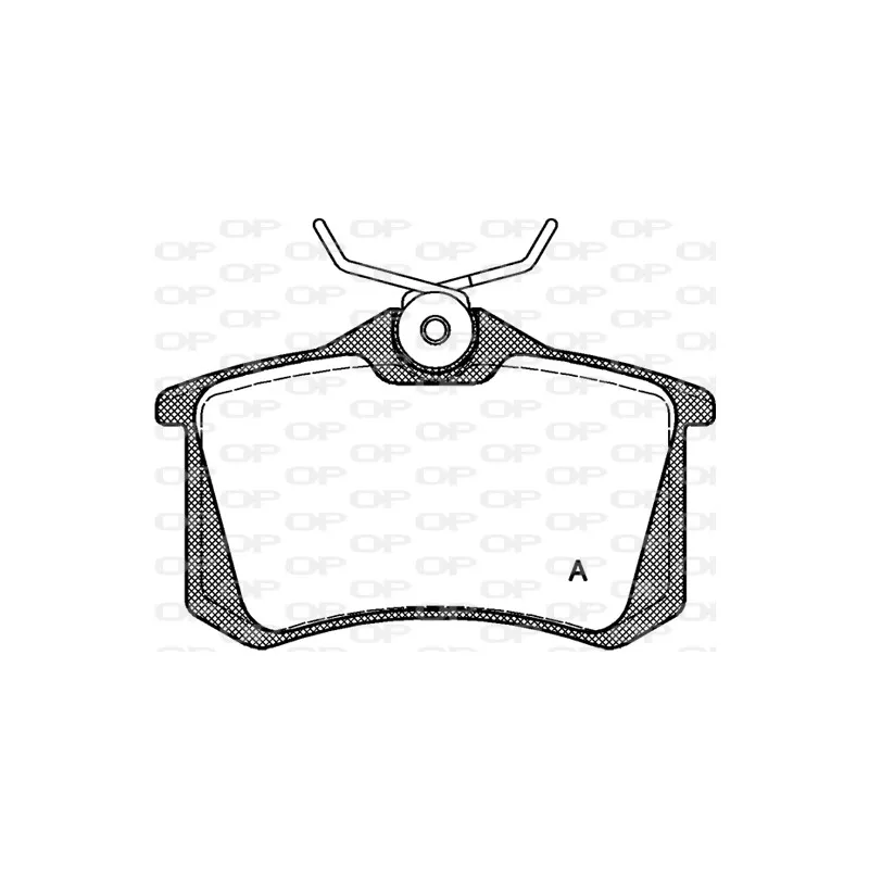 Jeu de 4 plaquettes de frein arrière OPEN PARTS BPA0263.10