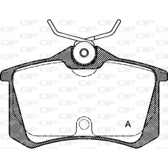 Jeu de 4 plaquettes de frein arrière OPEN PARTS BPA0263.20