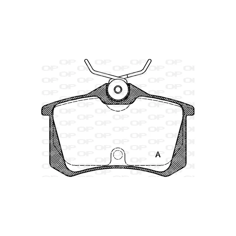 Jeu de 4 plaquettes de frein arrière OPEN PARTS BPA0263.20