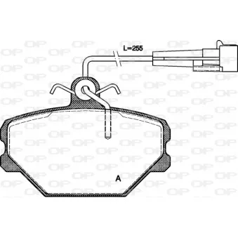 Jeu de 4 plaquettes de frein avant OPEN PARTS BPA0264.02