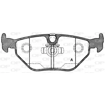 Jeu de 4 plaquettes de frein arrière OPEN PARTS BPA0265.15