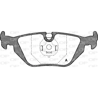 Jeu de 4 plaquettes de frein arrière OPEN PARTS BPA0265.30