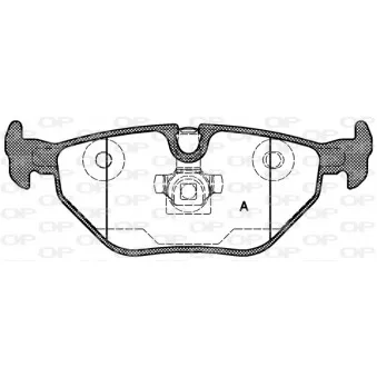Jeu de 4 plaquettes de frein arrière OPEN PARTS