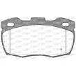 Jeu de 4 plaquettes de frein avant OPEN PARTS BPA0266.10 - Visuel 2