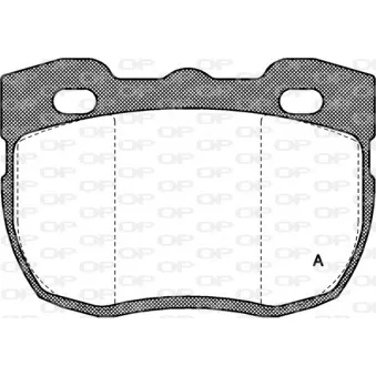 Jeu de 4 plaquettes de frein avant OPEN PARTS BPA0267.00