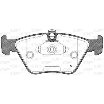 Jeu de 4 plaquettes de frein avant OPEN PARTS BPA0270.25