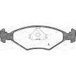 Jeu de 4 plaquettes de frein avant OPEN PARTS BPA0281.00 - Visuel 1