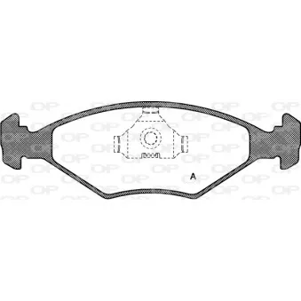 Jeu de 4 plaquettes de frein avant OPEN PARTS BPA0281.00