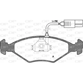 Jeu de 4 plaquettes de frein avant OPEN PARTS BPA0281.02