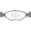 Jeu de 4 plaquettes de frein avant OPEN PARTS BPA0281.10 - Visuel 1
