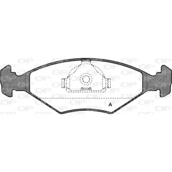 Jeu de 4 plaquettes de frein avant OPEN PARTS BPA0281.10