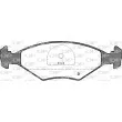 Jeu de 4 plaquettes de frein avant OPEN PARTS BPA0281.10 - Visuel 2