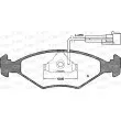 Jeu de 4 plaquettes de frein avant OPEN PARTS BPA0281.12 - Visuel 1