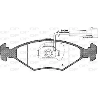 Jeu de 4 plaquettes de frein avant OPEN PARTS BPA0281.32