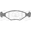 Jeu de 4 plaquettes de frein avant OPEN PARTS BPA0281.42 - Visuel 2
