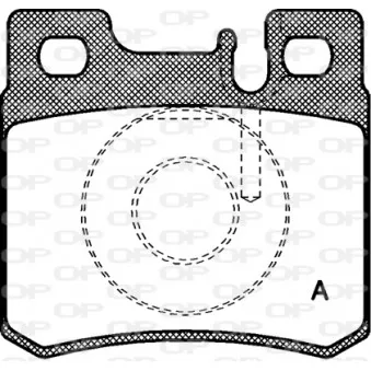 Jeu de 4 plaquettes de frein arrière OPEN PARTS BPA0282.20