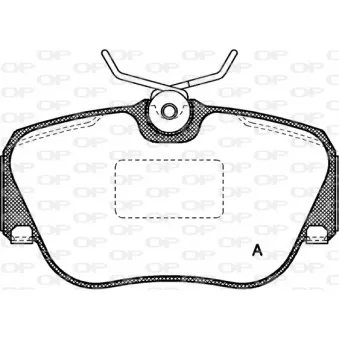 Jeu de 4 plaquettes de frein avant OPEN PARTS BPA0284.00