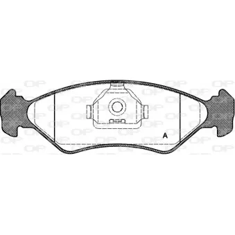 Jeu de 4 plaquettes de frein avant OPEN PARTS BPA0285.10