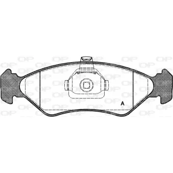 Jeu de 4 plaquettes de frein avant OPEN PARTS BPA0285.20