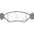 Jeu de 4 plaquettes de frein avant OPEN PARTS BPA0285.20 - Visuel 2